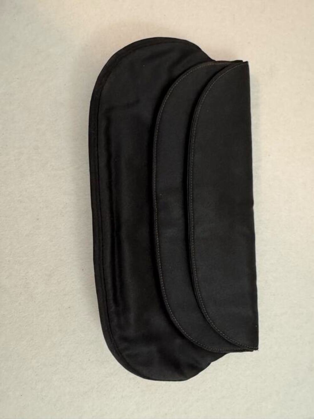Coblentz Original Black Satin Fold Over Clutch Evening Bag